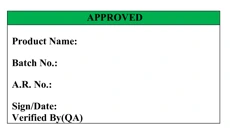 Approved Label 