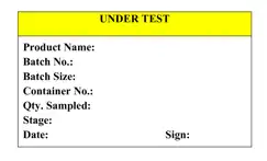 Under Test Label 